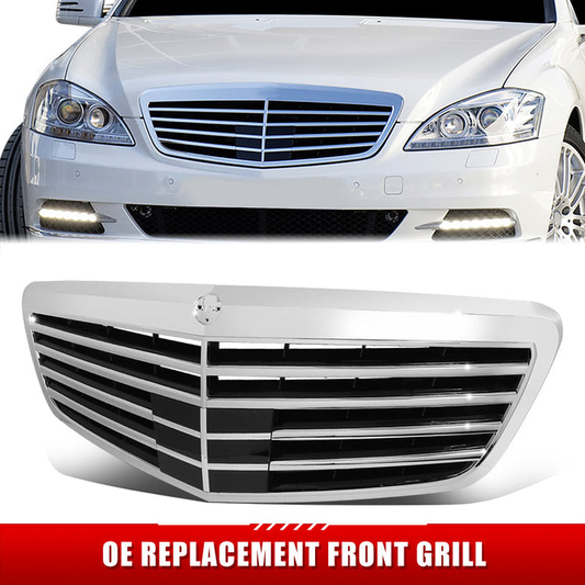 PARRILLA GRILLE - BZ W221 '06-'13(NEW S-CLASS)/ GRILLE ASS'Y 10-13/ BLACK W/CHROME FRAME/ (W/PROXIMITY CRUISE)/ (S350/S400/S450/S550/S63)