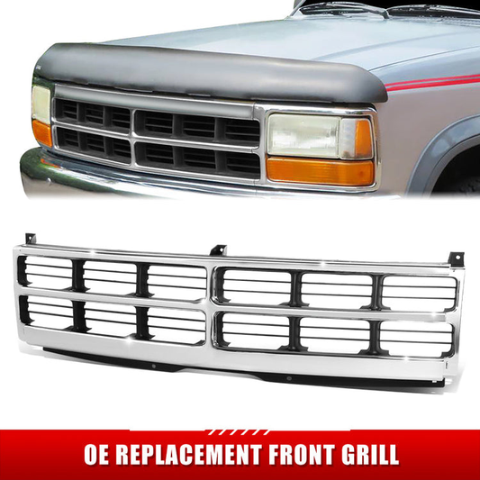 PARRILLA GRILLE - DG DKTA/DURAGO '87-96/ GRILLE ASS'Y 91-96/ CHROME/BLACK/ (DAKOTA)//PARTS.NO,CH1200181//OEM NO,56003352