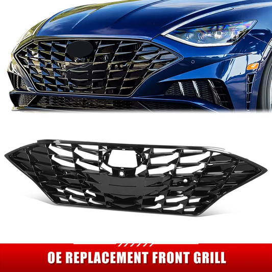 PARRILLA GRILLE - HY SONATA 20-22/ GRILLE ASS'Y/ W/BRIGHT BLACK/ (LIMITED/ULTIMATE)/ (EU=USA)//PARTS.NO,HY1200231//OEM NO,863A0L0760