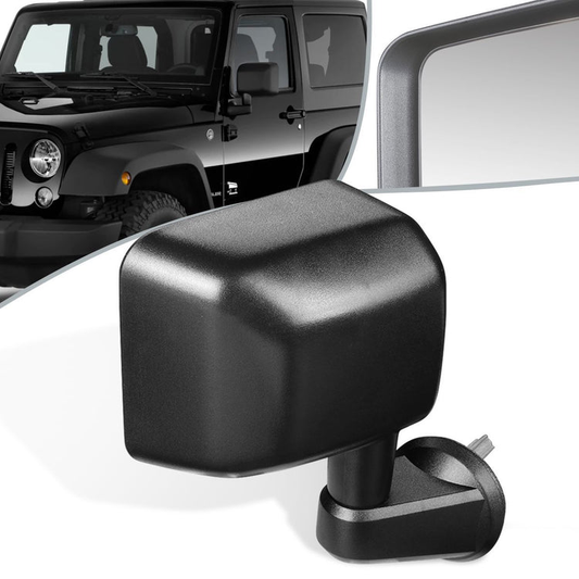 RETROVISOR MIRROR - OEM - 07-17 JEEP WRANGLER / 2018 JEEP WRANGLER JK - MANUAL - TEXTURED - BLACK - RIGHT