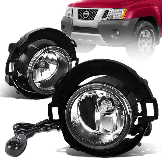 FAROS DE NIEBLA 08-15 NISSAN FRONTIER / 05-15 NISSAN XTERRA 4-DOOR - FITS PLASTIC BUMPER MODELS ONLY - W/ SWITCH - H11 BULB - CLEAR