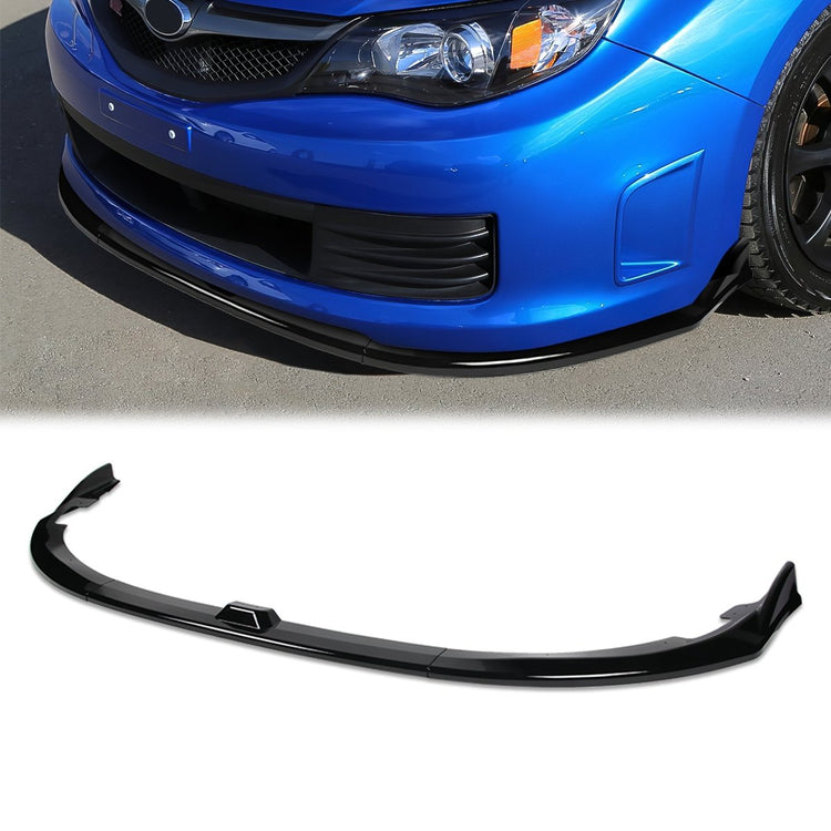 LIP FRONTAL 08-10 SUBARU IMPREZA WRX STI - REQUIRES DRILLING BUMPER FOR INSTALLATION - 3PC - PAINTED GLOSS BLACK