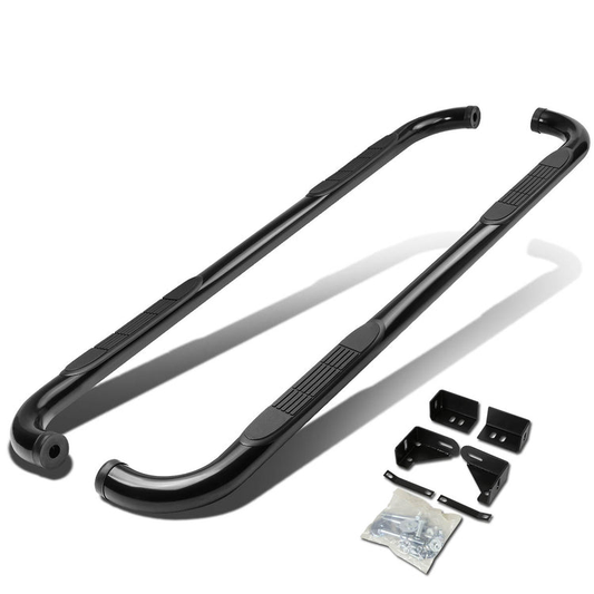 ESTRIBOS 3" - ROUND - 90 DEG - 04-09 DODGE DURANGO / 07-09 CHRYSLER ASPEN - BLACK