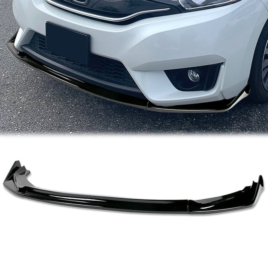 LIP FRONTAL 14-17 HONDA FIT - REQUIRES DRILLING BUMPER FOR INSTALLATION - 3PC - PAINTED GLOSS BLACK