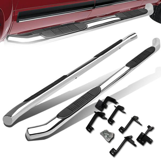 ESTRIBOS 3" - ROUND - STRAIGHT - 19-20 RAM 1500 CREW CAB - SILVER