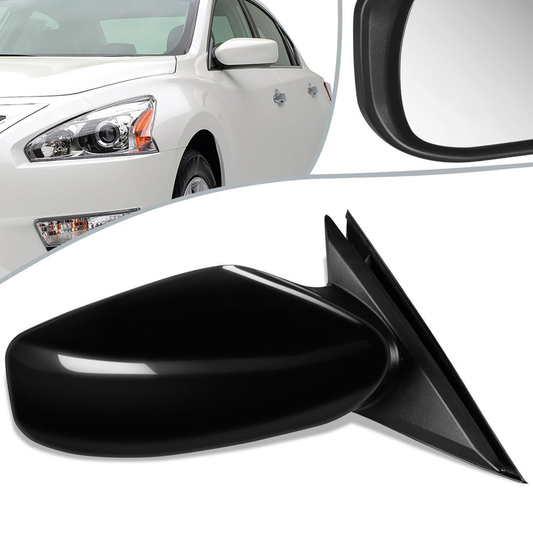 RETROVISOR MIRROR - OEM - 13-18 NISSAN ALTIMA SEDAN - POWERED - PAINTABLE - BLACK - RIGHT