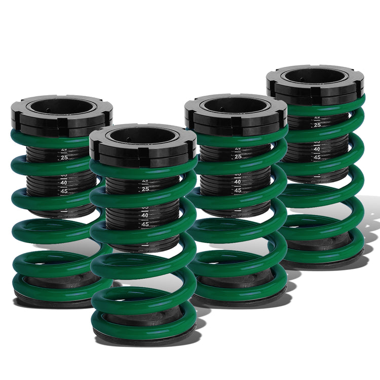 COILOVER 01-05 HONDA CIVIC - SCALE - BLACK SLEEVE / BLACK TOP / GREEN SPRING