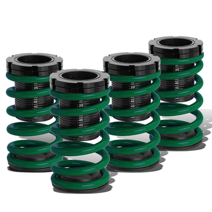 COILOVER 01-05 HONDA CIVIC - SCALE - BLACK SLEEVE / BLACK TOP / GREEN SPRING