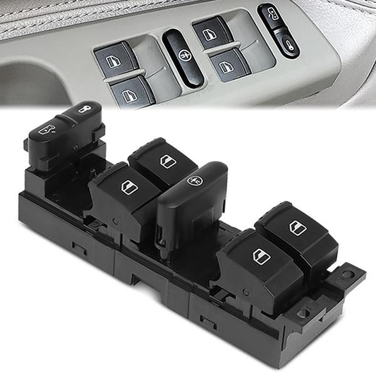 INTERRUPTOR ELEVADOR ELECTRICO 2005 VOLKSWAGEN BORA / 11-15 VOLKSWAGEN CLASICO / 2010 VOLKSWAGEN GLI / 99-10 VOLKSWAGEN JETTA / 07-09 VOLKSWAGEN JETTA CITY / 99-05 VOLKSWAGEN PASSAT - FITS 4-DR MODELS - DRIVER SIDE - BLACK
