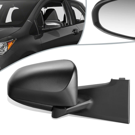 RETROVISOR MIRROR - OEM - 12-14 TOYOTA YARIS HATCHBACK - POWERED - HEATED - TEXTURED - RIGHT - BLACK