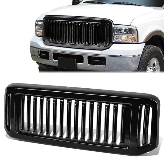 PARRILLA GRILLE - 05-07 FORD F-250, F-350, F-450, F-550 / 2005 FORD EXCUUSION - VERTICAL FENCE STYLE - BLACK