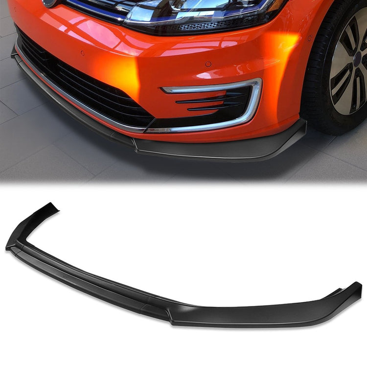 LIP FRONTAL 18-21 VOLKSWAGEN GOLF - DOES NOT FIT GTI, R, R-LINE - REQUIRES DRILLING BUMPER FOR INSTALLATION - 3 PC - MATTE BLACK