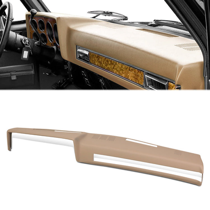 nan DASH COVERS - MOLDED DASH CAP COVER OVERLAY - 81-91 CHEVY GMC C/K/V/R BLAZER - ABS PLASTIC - TEXTURED NEUTRAL