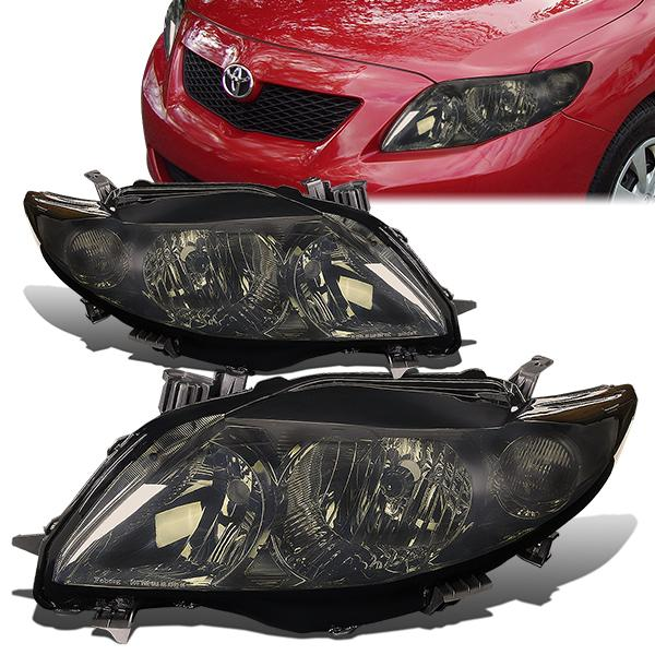 FAROS 09-10 TOYOTA COROLLA - 9006 LOW BEAM / 9005 HIGH BEAM / 3457A TURN SIGNAL - SMOKE HOUSING / CLEAR CORNER