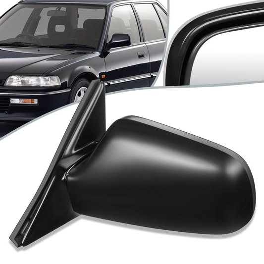 RETROVISOR MIRROR - OEM - 88-91 HONDA CIVIC - POWERED - FLEXIBLE - BLACK MATERIAL - LEFT