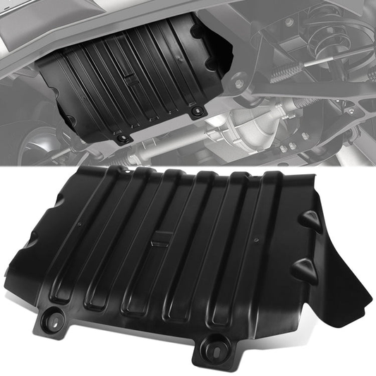 nan ENGINE SPLASH SHIELDS - LOWER ENGINE SPLASH SHIELD - 07-14 ESCALADE SILVERADO SIERRA YUKON - ABS PLASTIC - BARE BLACK