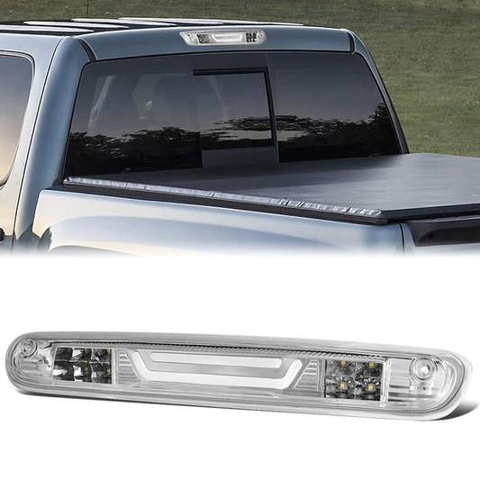 LUZ DE FRENO 07-13 CHEVY SILVERADO 1500, 1500HD, GMC SIERRA 1500, 1500HD / 07-14 SILVERADO 2500, 3500, HD MODELS, GMC SIERRA 2500, 3500, HD MODELS / 09-10 HUMMER H3T - 3D - LED - CHROME