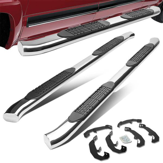 ESTRIBOS 4" - OVAL - 19-20 CHEVY SILVERADO - CREW CAB - SILVER