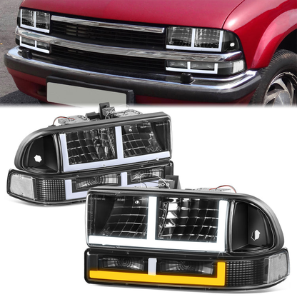 FAROS CLEAR LENS,CLEAR REFLECTOR,BLACK HOUSING,4PCS,LED BAR