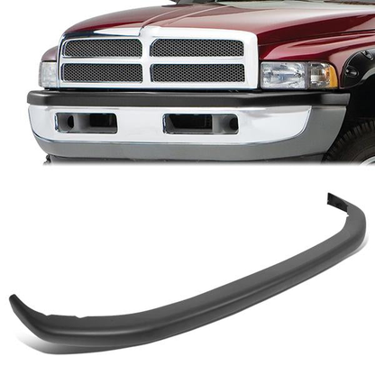 nan FRONT BUMPER LIP - 94-01 DODGE RAM 1500 / 94-02 DODGE RAM 2500, 3500 - FITS MODELS WITHOUT SPORTS PACKAGE / WITHOUT TOW HOOK - FITS STEEL BUMPER MODELS ONLY - BLACK