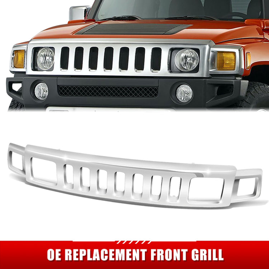 PARRILLA GRILLE - GM HUMER H3 '06-'10/ GRILLE ASS'Y/ UPPER CHROME//PARTS.NO,HU1200101//OEM NO,15834196