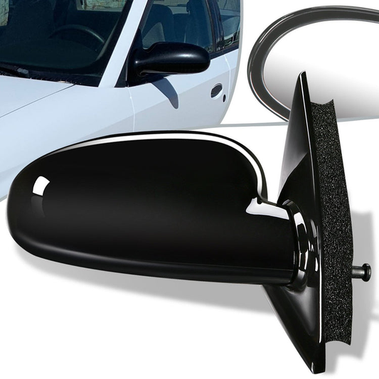 RETROVISOR MIRROR - OEM - 97-02 SATURN SC COUPE - POWERED - PAINTABLE - BLACK - RIGHT