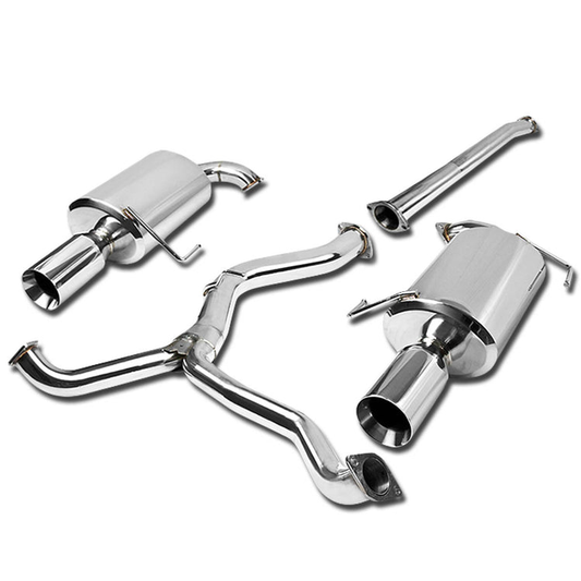 TUBERIA CATBACK CATBACK - 05-09 SUBARU LEGACY 2.5L - DUAL ROLLED TIP - STAINLESS STEEL