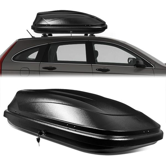 PORTAEQUIPAJE ROOF RACK CARGO ROOF BOX - UNIVERSAL - 133CM - 330L - 110 LBS - ATTACHES TO VEHICLES WITH CROSS BARS ONLY - TEXTURE BLACK