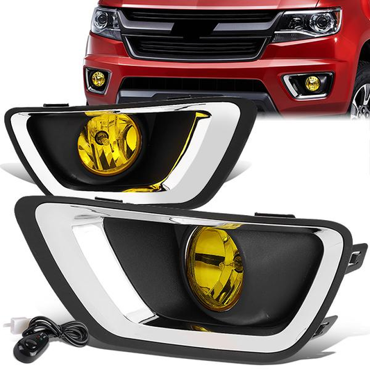 FAROS DE NIEBLA 15-19 CHEVY COLORADO - WITH SWITCH, CHROME BEZEL - AMBER