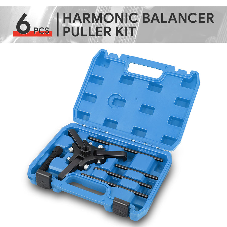 HERRAMIENTAS UNIVERSAL GM CHRYSLER MITSUBISHI HARMONIC DAMPER PULLEY AND PULLER KIT - BLUE - CHRYSLER GM MITSUBISHI / CADILLAC / OLDSMOBILE - CARS SUVS VANS AND PICKUP TRUCKS
