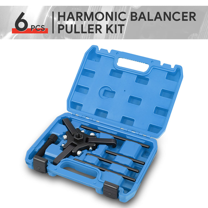 HERRAMIENTAS UNIVERSAL GM CHRYSLER MITSUBISHI HARMONIC DAMPER PULLEY AND PULLER KIT - BLUE - CHRYSLER GM MITSUBISHI / CADILLAC / OLDSMOBILE - CARS SUVS VANS AND PICKUP TRUCKS