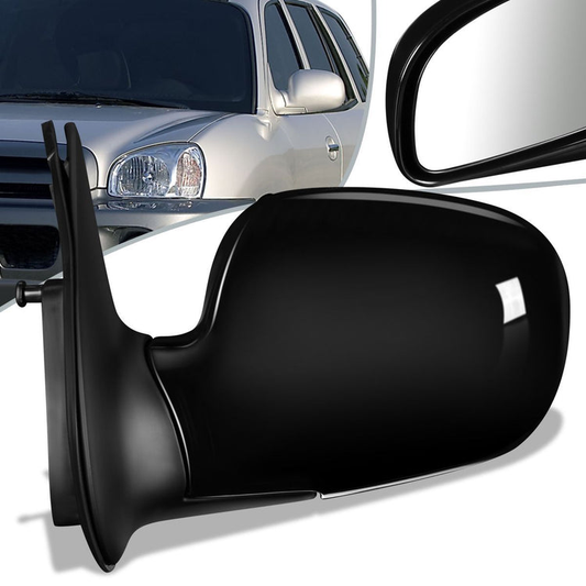 RETROVISOR MIRROR - OEM - 01-06 HYUNDAI SANTA FE - POWERED - PAINTABLE - BLACK - LEFT