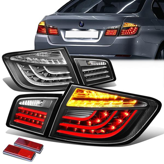 FAROS TRASEROS 11-13 BMW 528I , 528I XDRIVE , 535I , 535I XDRIVE , 550I , 550I XDRIVE / 12-13 BMW 530I , M5 - 3D - LED - CHROME / CLEAR