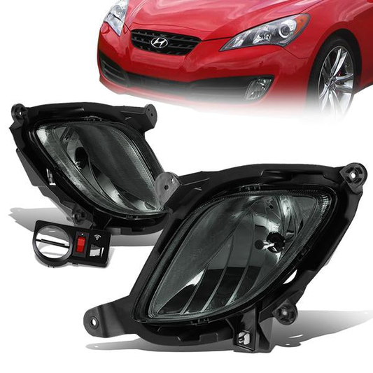 FAROS DE NIEBLA 10-12 HYUNDAI GENESIS COUPE - W/SWITCH - 881 BULB - SMOKE