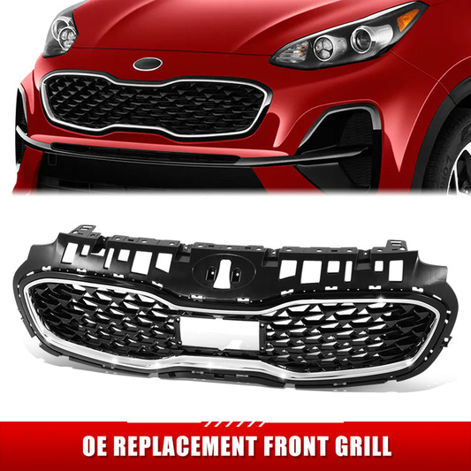 PARRILLA GRILLE - KA  SPOTAG 17-19/20-21/ GRILLE ASS'Y 20-21/ W/CHROME/PAINTED-BLACK/ W/O NIGHTFALL EDITION TYPE 2/ (EX, LX, S, SX TURBO)//PARTS.NO,KI1200218//OEM NO,86380D9LA0