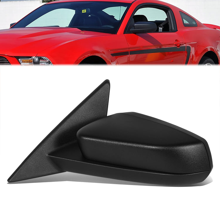 RETROVISOR MIRROR - OE STYLE - FORD MUSTANG 2010-2012 - WITH POWER TEXTURED COVER - DRIVER LEFT SIDE - BLACK