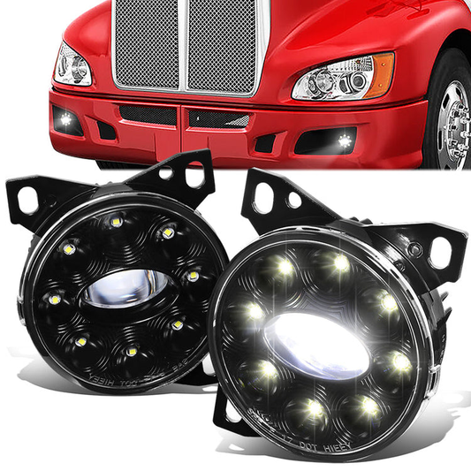 FAROS DE NIEBLA 08-15 KENWORTH T660 / 13-20 PETERBILT 579 / 11-20 PETERBILT 587 - PROJECTOR - FULL LED - BLACK
