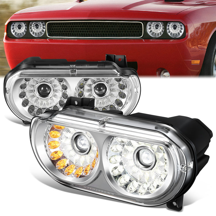 FAROS 2008-2014 DODGE CHALLENGER LED HEADLIGHT   CHROME
