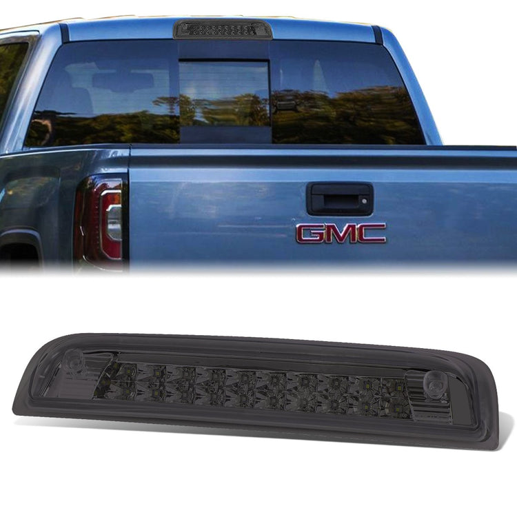 LUZ DE FRENO 14-20 CHEVY SILVERADO 1500, GMC SIERRA 1500 / 15-20 SILVERADO 2500HD, 3500HD, SIERRA 2500HD, 3500HD / 2019 SIERRA 1500 LIMITED - FITS MODELS WITH CARGO LIGHT - LED - SMOKE