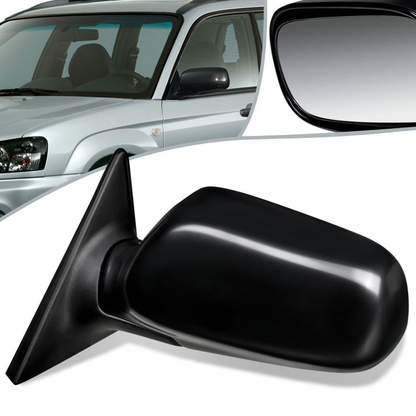 RETROVISOR MIRROR - OEM - 2003 SUBARU FORESTER X - POWERED - TEXTURED - BLACK - LEFT