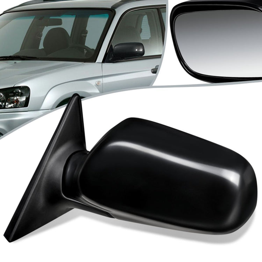 RETROVISOR MIRROR - OEM - 2003 SUBARU FORESTER X - POWERED - TEXTURED - BLACK - LEFT