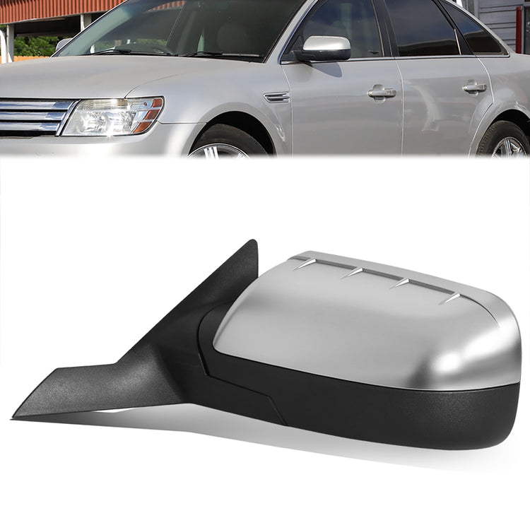 RETROVISOR MIRROR - OE STYLE - MERCURY SABLE 2008-2009 - WITH POWER WITH HEATED GLASS CHROME COVER - DRIVER LEFT SIDE - CHROME / BLACK