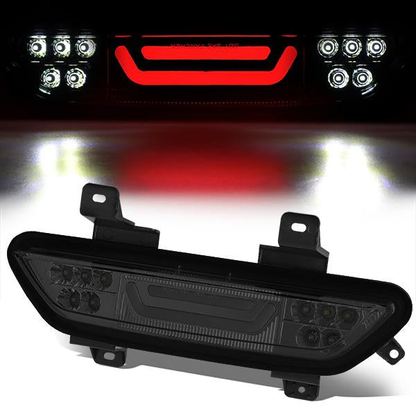 LUZ DE FRENO 15-18 FORD MUSTANG - REQUIRES WIRING INTO EXISTING REVERSE / TAIL LIGHTS - 3D - LED - CHROME
