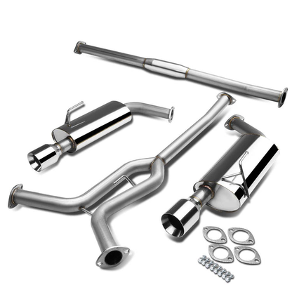 TUBERIA CATBACK CATBACK - 04-08 NISSAN MAXIMA V7 - DUAL ROLLED TIP - STAINLESS STEEL