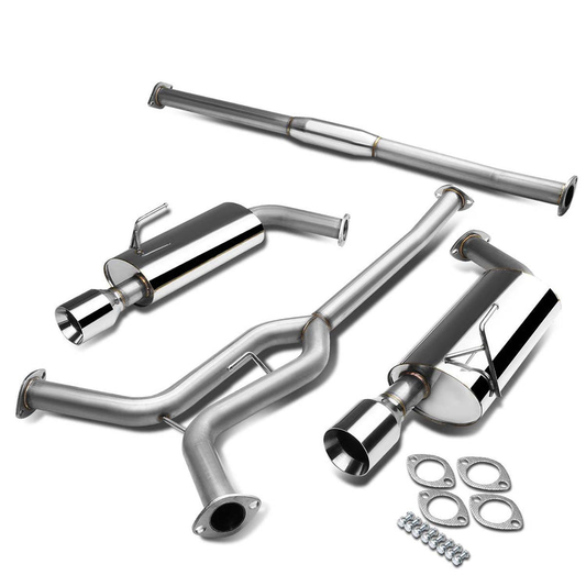 TUBERIA CATBACK CATBACK - 04-08 NISSAN MAXIMA V7 - DUAL ROLLED TIP - STAINLESS STEEL