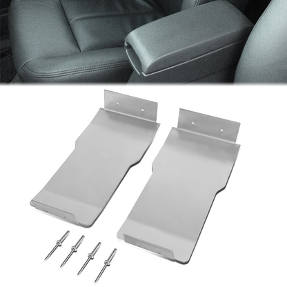 nan ARMREST LID REPAIR PLATE - 96-98 ISUZU HOMBRE / 06-08 ISUZU I-SERIES PICKUP / 95-05 CHEVY BLAZER / 04-12 CHEVY COLORADO / 94-04 CHEVY S10 PICKUP / 95-01 GMC JIMMY / 04-12 GMC CANYON / 94-04 GMC SONOMA - ITS MODELS WITH 60/40 BENCH SEAT STYLE CENTER