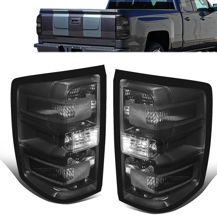 FAROS TRASEROS 14-18 CHEVY SILVERADO 1500 / 15-19 CHEVY SILVERADO 2500HD, SILVERADO 3500HD, GMC SIERRA 3500HD W/ DUALLY WHEELS / 2019 CHEVY SILVERADO 1500LD - FITS MODELS WITHOUT FACTORY LED TAIL LIGHTS -14-15 MODELS MUST REUSE ORIGINAL WIRING HARNESS -