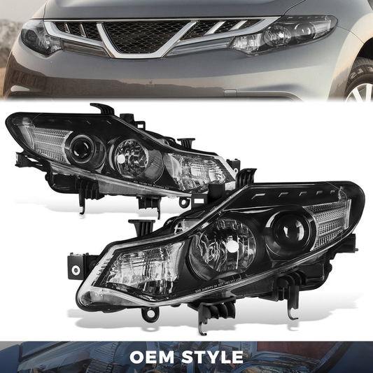 FAROS OE STYLE - 09-14 MURANO - HEADLIGHT OEM - BLACK HOUSING