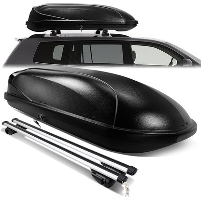 PORTAEQUIPAJE ROOF RACK CROSS BARS + CARGO ROOF BOX - 135CM - BLACK