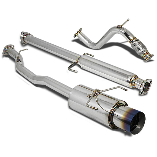 TUBERIA CATBACK CATBACK - 94-97 HONDA ACCORD 4CYL - SINGLE BURNT TIP - STAINLESS STEEL